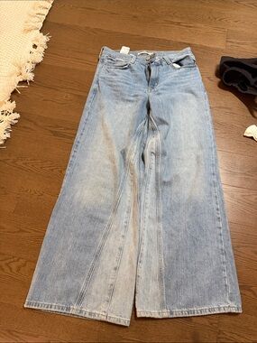Levi's Light Blue Flared Wide Leg Jeans
